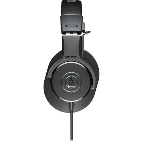 Audio-Technica 3 Pack ATH-M20x Professional Monitor Headphones, 96dB, 15-20kHz, Black - with Microfiber Cloth