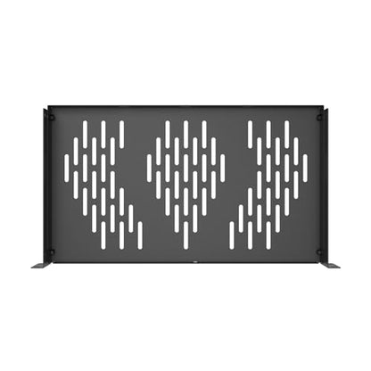 Beiyier 2PCS 1U Universal Server Rack Shelf, 10" Deep Vented Cantilever Mount Tray, for 19” Network Equipment Rack & Cabinet (Black) - size: 10“