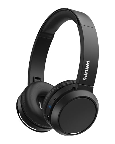 PHILIPS H4205 Wireless Headphone,On-Ear Bluetooth Headphone with BASS Boost,Quality Sound,32mm Drivers,29-Hour Battery Life,Fast Charging,Lightweight,Adjustable Cushioned Headband,Soft Ear Cups,Black - color: Matte Black