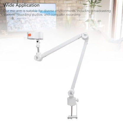 LICAEVEY Desk Mount Microphone Arm, Adjustable Boom Arm Stand with 360 Rotation & Cable Management, Spring Clamp for Podcast Streaming Gaming Studio Mics