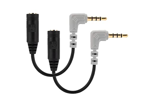 UNCLE LIGHT 2 Pack Replacement SC4 Microphone Cable, 3.5mm TRS to TRRS Adapter Connect Smartphones, Tablets with Rode VideoMic Go, VideoMicro and BOYA Mic Lavalier Microphone