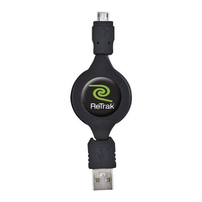 ReTrak Retractable Aux Cable and Micro USB Cable Value Pack, Black (ETCABLE35MIC5) - color: Value Pack, size: 5- Feet