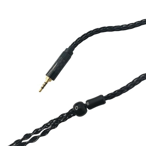 HiFi in Ear Earphone Replacement Cable 8 Core Silver Plated Copper Upgrade Earphone Cable for CCA C10 C16 KZ AS10 ZS10 ZS6 ZSR ZST ES4 Earphones(Black, 2PIN 2.5MM) - size: 2PIN 2.5MM
