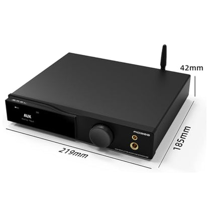 SMSL AO300Pro Power Amplifier DAC Headphone Amp 2.1CH 165Wx2 with MA5332MS IC MQA MQA-CD DAC CS43131 IC 4.4mm/6.35mm 768K/32Bit XMOS XU316 USB/BT5.3/Coax/Opt/RCA/HDMI(eARC) Input Amps(Black)