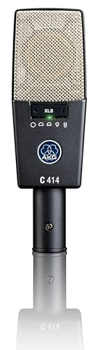AKG Pro Audio C414XLS Pair Studio Grade Professional Large Diaphragm, Dual Capsule, Multi-Pattern, Vocal & Instrument Condenser Microphone with Aluminum Carrying Case. XLR Connector. Gray with Gold. - style: C414 XLS MATCHED PAIR