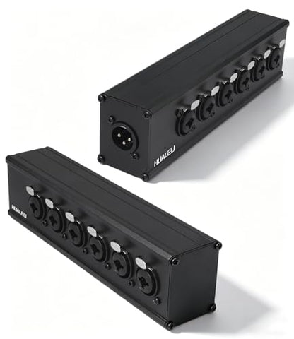 3Pin XLR & 1/4 TRS 6 Female to 1 XLR Male Splitter,6 Way XLR Six-Input and one-Output Parallel Connection Adapter,Four Microphone inputs Converted to one Output,6 in to 1 Out Aduio Splitter - color: XLR 1M TO 6F