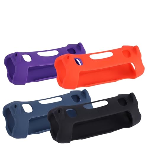 Silicone Protective Case for JBL Charge 6, Soft Skin Cover Sleeve Charge6 Speaker Protector Travel Easy Carrying Case Shell with Adjustable Shoulder Strap and Carabiner (Dark Blue) - color: Dark Blue