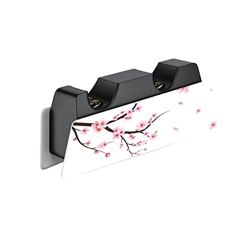 PlayVital Skin Decal for ps5 Console Disc Edition, Full Set Sticker Wrap Vinyl Decal Cover for ps5 Controller & Charging Station & Headset & Media Remote - Falling Cherry Blossom - color: Falling Cherry Blossom
