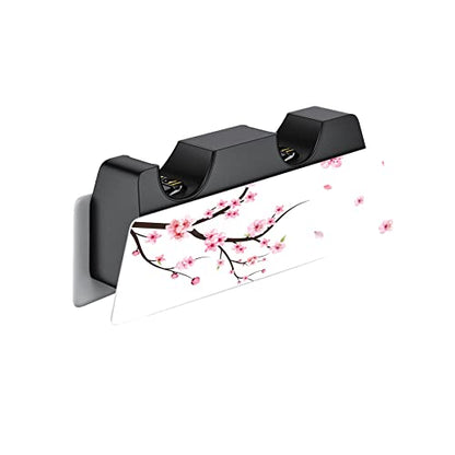 PlayVital Skin Decal for ps5 Console Disc Edition, Full Set Sticker Wrap Vinyl Decal Cover for ps5 Controller & Charging Station & Headset & Media Remote - Falling Cherry Blossom - color: Falling Cherry Blossom