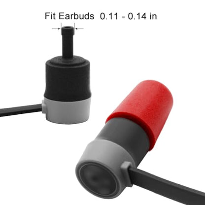 Klowcok Foam Replacement Ear Tips for Walker's, Westone, Shure, Plugfones | Earbuds Tips Compatible with Etymotic, Elgin, ISOtunes PRO Earbuds, IEM ear tips,Comfort Fit, 3Pairs (Assorted -S/M/L) Red