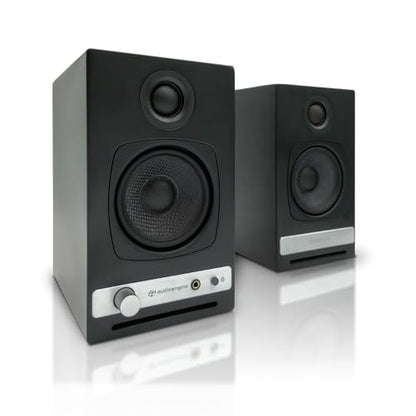 Audioengine A2 HD (HD3) Wireless Computer Speakers – Bluetooth Desktop | Speakers with DAC, Headphone Amplifier and USB Audio - Black - color: Black, style: HD