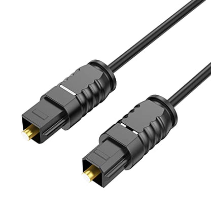 Digital Optical Audio Cable 3 feet, Fiber Optic Cable Ultra-Thin Cord, SPDIF Toslink Optical Cable Compatible with PS4 Xbox TV to Sound Bar Home Theater - size: 3ft