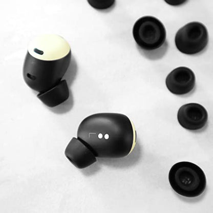 6 Pairs Eartips Compatible with Pixel Buds Pro Ear Tips Buds, Replacement Silicone Rubber Earbuds Gel Earplug Wing Fit in Case Accessories Compatible with Google Pixel Buds Pro - S/M/L Black - color: black