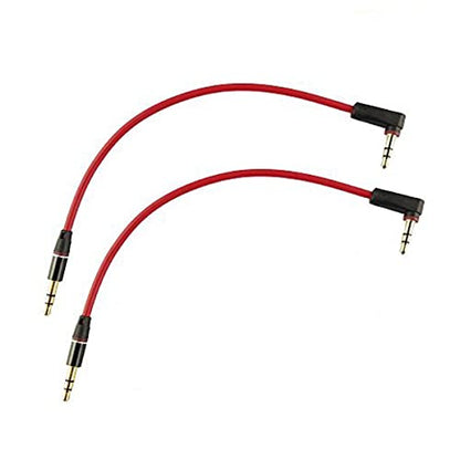 Seadream 3.5mm Aux Cable Short 2Pack 8inch 3Port | 3.5mm Right Angle Male to Male Stereo Audio Cable Replacement for Headphones, iPods, iPhones, iPads, Home / Car Stereos