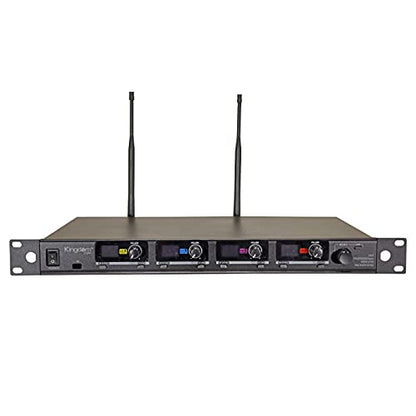 Kingdom SYSV51 V5 Professional - 1000 Channels Per Mic. UHF Wireless Microphone System with 3 Wireless Handheld Microphones and 1 Podium Microphone - style: 3 Handheld+1 Podium Mic