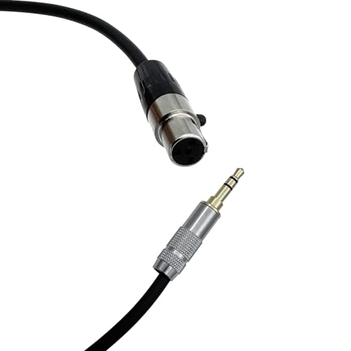 3.5mm to Mini XLR Cable, 4 Pin Mini XLR Female to 1/8 Inch mini Jack TRS Stereo Male Microphone Audio Cable for MP3 Players,Phones,Speakers（30CM/1FT）