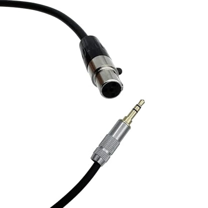 3.5mm to Mini XLR Cable, 4 Pin Mini XLR Female to 1/8 Inch mini Jack TRS Stereo Male Microphone Audio Cable for MP3 Players,Phones,Speakers（30CM/1FT）
