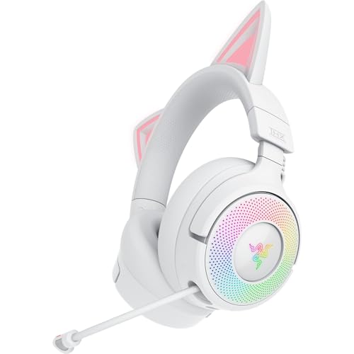 Razer Kraken Kitty V3 Pro Wireless RGB Gaming Headset, White - color: Mercury White