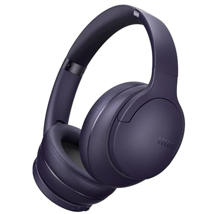 DOQAUS Bluetooth Headphones Over Ear, Headphones Wireless with 90H Playtime | 3 EQ Mode, Bluetooth 5.3 Wireless Headphones with Hifi Stereo Sound, ENC Mic, Foldable for Travel Work Study Phone PC, Purple - color: Purple
