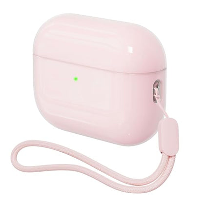 Case for AirPods Pro 3 Never-Sretch-Out DamonLight Shock-Proof Protective Semi Hard Silicone Case Compatible with Apple Airpods Pro 3rd Generation (Pink) - color: Pale Pink