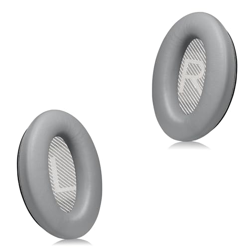 Headphones Replacement Ear Pads, Protein Leather earpad Cushions for Bose Quiet Comfort QC35 Headphones, Replacement Earpads, Softer Memory Foam - Gray - color: Grey