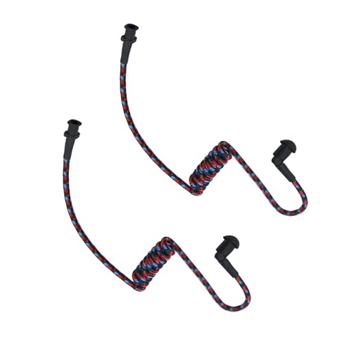 Replacement Braided Nylon Surveillance Acoustic Coil Tube for Radio Earpiece Moisture Resistant Fiber Mesh Colorful Accessories (RedBlueBlack-2) - color: RedBlueBlack-2