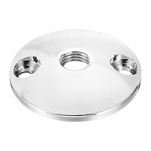 PATIKIL M8 Gooseneck Flange Mount, Female Thread Nut Screw Round Base Desk Table Mounting for Gooseneck Hose Adapter, Aluminum Silver - color: Silver, size: M8
