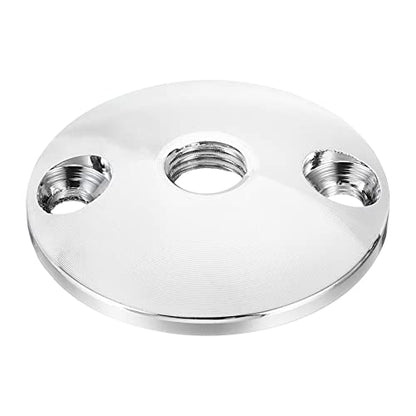 PATIKIL M8 Gooseneck Flange Mount, Female Thread Nut Screw Round Base Desk Table Mounting for Gooseneck Hose Adapter, Aluminum Silver - color: Silver, size: M8