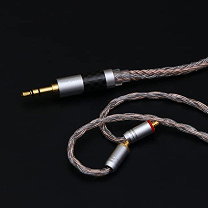 Linsoul Tripowin Jelly 16-Core Hybrid Mixed Conductor IEM Upgrade Cable | 21 Wires Per Core, OCC+Alloy Copper Graphene+OCC Mixed, Braided Wire for Audiophile Musician, 3.5mm, MMCX - size: MMCX, style: 3.5mm