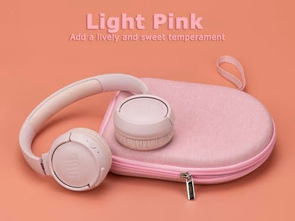 Ginsco Case Compatible with JBL Tune 510BT/520BT/500BT, Compatiblewith Sony WH-CH520/510, Ultra-Slim Hard Shell Headphone Case for On Ear Headphones (Pink) - color: Pink