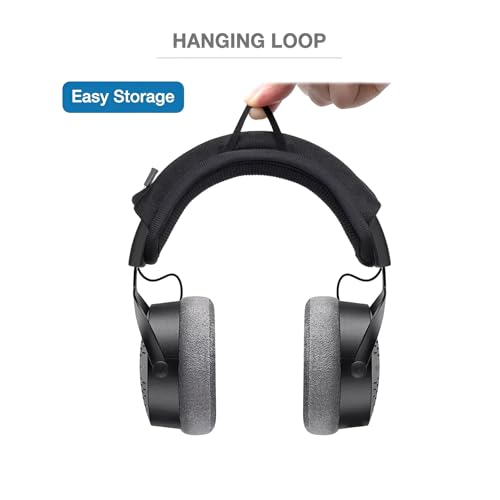 Headband Cushion Cover Compatible with Beyerdynamic PRO X, PRO X Series Headphone, DT 700 PRO X and DT 900 PRO X, 6mm Thick Soft Cushion, No Wobble Zipper Slider, with Hanging Loop