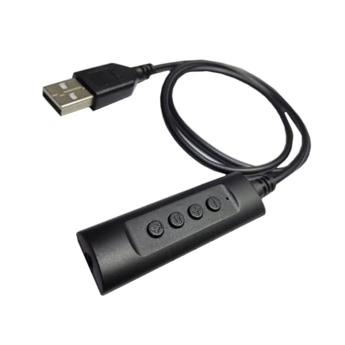 3.5mm to USB Sound Card Volumes Control Mics On OffButton Drive Not Need