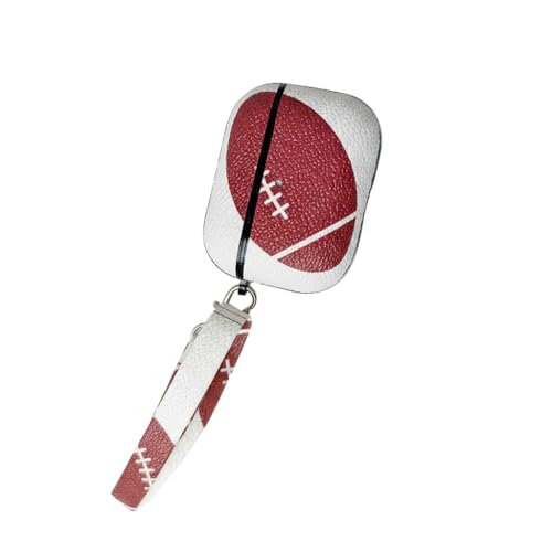 Football Case for Apple AirPods Pro 3, Fits 2025 Charging Case A3122, Cute PU Leather Cover with Keychain, Brown - color: (Russian-05), size: Compatible with Airpods Pro 3(Model A2700/A2931)