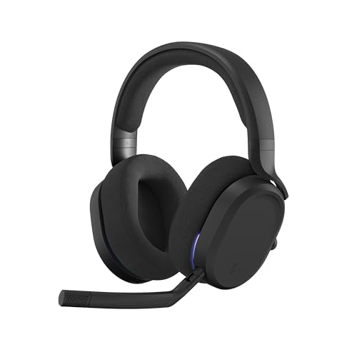 Fractal Design Scape Dark - Wireless PC Gaming Headset - Detachable Flip-to-Mute Microphone with Noise Cancellation - Battery Life Up to 40 Hours - Configurable Ambient Lighting - Black - color: Dark