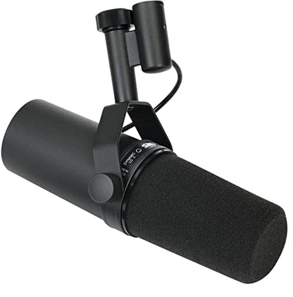 Rodecaster Pro II and (2) SM7B Cardioid Dynamic Microphones 2 Person Podcasting Bundle, 2 Pairs of Headphones, 2 10' XLR Cables, 128GB SD Card, 2 Boom Arms, and Dust Cover