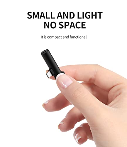 Lightning to 3.5mm Headphone Jack Adapter (2in1) AUX Splitter Audio and Charge Fast Charging HD MFi Certified Cable Plug Extension Accessory for Apple for iPhone 14 13 12 11 XS Max 8 7 Plus for iPad