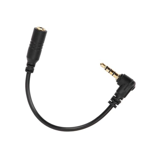 Joyzan TRS to TRRS Adapter Cable, 3.5mm Microphone Audio Headset Adapter | Female to Male Headphones Converter Cords DSLR Camera PC Laptop Smartphone Tablet Recorders Computer Camcorders Mixers