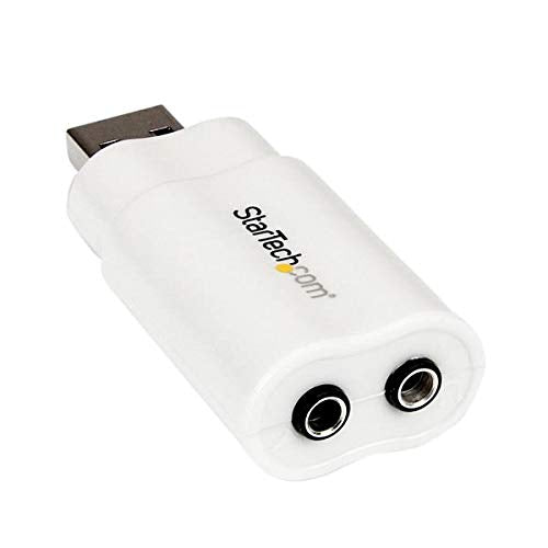 StarTech USB to Stereo Audio Adapter Converter, TAA (ICUSBAUDIO) | USB External sound Card, Laptop sound Card