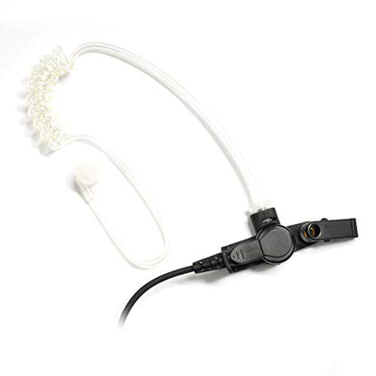 PROMAXPOWER [5-Pack] 1-Wire FBI Style Clear Acoustic Tube Earpiece with PTT Button Mic Compatible with Motorola Two-Way Radios XPR3000, XPR3300e, XPR3500, XPR3500e, DEP550, MTP3100 - size: 5-Pack