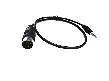 SinLoon 5-Pin DIN-Male Cable, 5 Pin to 3.5mm(1/8") TRS Stereo Male Jack Stereo Audio Cable for Musical Instrument Signal Output (0.5m,3.5M-5 DIN M)