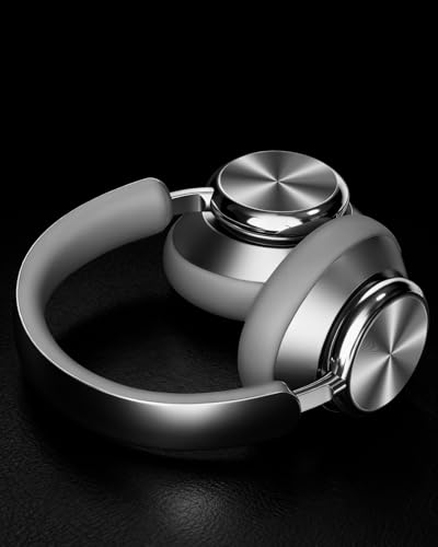 Wentronic Y03 Bluetooth Headphones Wireless Active Noise Cancelling Over Ear Headphones 48 Hours Playtime High Sound Quality 6 EQ Music Mode Headphones with Soft Ear Cushion - Silver - color: Silver