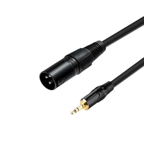 3.5mm to XLR Male Cable 3.3FT, Unbalanced 1/8 Mini Jack TRS Stereo Male to XLR Microphone Audio Cable, 24K-Gold-Plated Contacts for The cleanest Sound Experience - size: 3.3FT, style: 3.5 to XLR Male