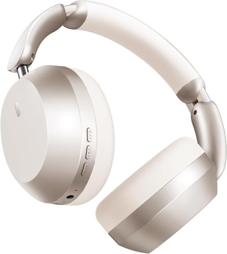Wentronic Y04 Bluetooth Headphones Active Noise Cancelling Wireless Over Ear Headsets 48 Hours Playtime High Sound Quality Foldable Earphones with Soft Ear Cushion for Travel - Starlight - color: Starlight