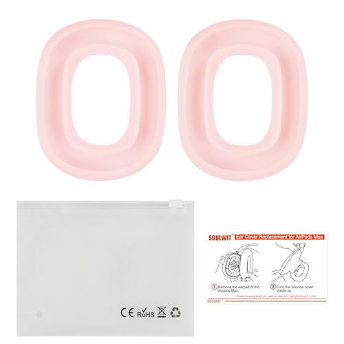 SOULWIT Sweat Ear Cover for AirPods Max - Pink | Sweat Proof Silicone Cover for Gym Exercise, Easy to Clean, No Sound Quality Loss - color: Pink