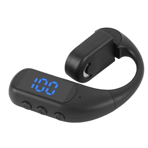 AMONIDA Bluetooth Headset, Single Ear Headset with Earhook Design, Noise Canceling Wireless Handsfree Earpiece for Trucker Driver Business (Black) - color: Black
