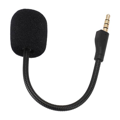 Replacement Game Mic for 1 Detachable Noise Cancelling Microphone, Bendable Gaming Headset Mic Boom with Foam Cover, 3.5mm Gold Plated Plug and Play Microphone for