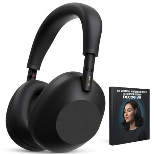 Sony WH-1000XM6 The Best Noise Canceling Wireless Headphones, HD NC Processor QN3, 12 Microphones, Adaptive NC Optimizer, Mastered by Engineers, Studio-Quality, 30-Hour Battery with Deco Guide Bundle - color: Obsidian