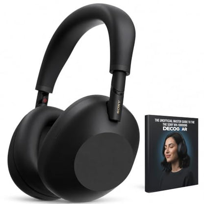 Sony WH-1000XM6 The Best Noise Canceling Wireless Headphones, HD NC Processor QN3, 12 Microphones, Adaptive NC Optimizer, Mastered by Engineers, Studio-Quality, 30-Hour Battery with Deco Guide Bundle - color: Obsidian