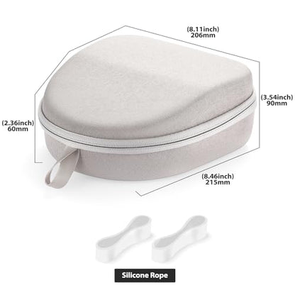 Headphone Case Compatible with for Beats Studio Pro/Beats Solo3/ Beats Studio3/ Beats Solo2/ Beats Solo Pro Bluetooth Over-Ear Headphones,Hard Shell Travel Carrying Bag (Light Gray)