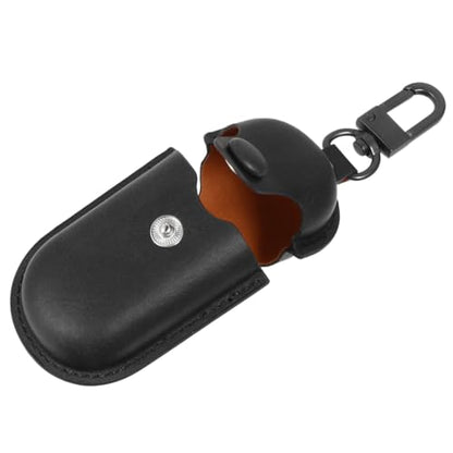 Waterproof Earphone Case for Earbuds, Anti-Lost Portable Earbud Holder with Scratch-Proof, Dustproof Chic Cover in Crazy Horse Black for Travel and Daily Use